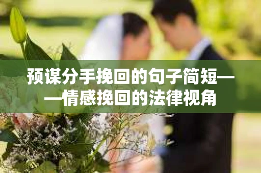 预谋分手挽回的句子简短——情感挽回的法律视角