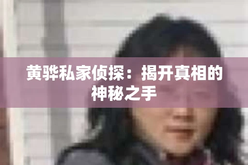 黄骅私家侦探：揭开真相的神秘之手