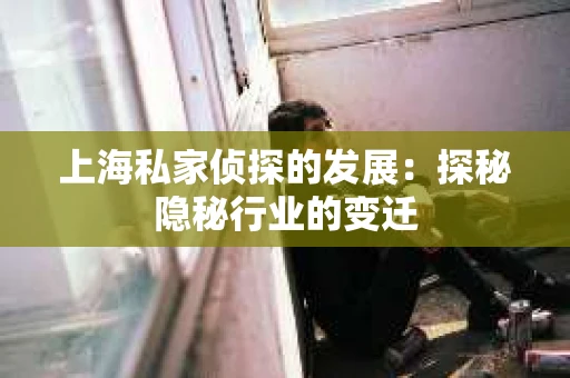 上海私家侦探的发展：探秘隐秘行业的变迁
