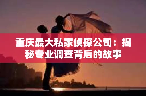 重庆最大私家侦探公司：揭秘专业调查背后的故事