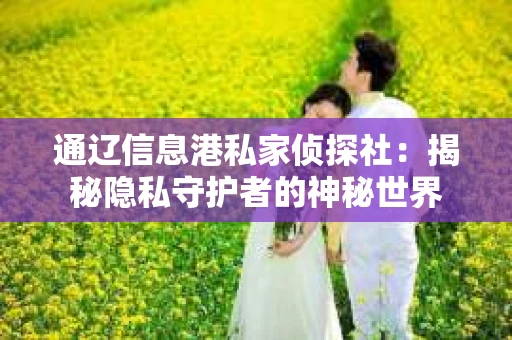 通辽信息港私家侦探社：揭秘隐私守护者的神秘世界