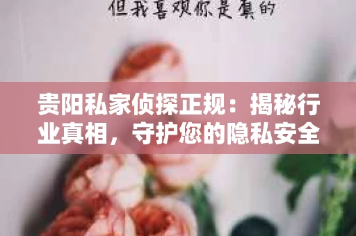 贵阳私家侦探正规：揭秘行业真相，守护您的隐私安全
