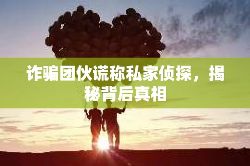 诈骗团伙谎称私家侦探，揭秘背后真相