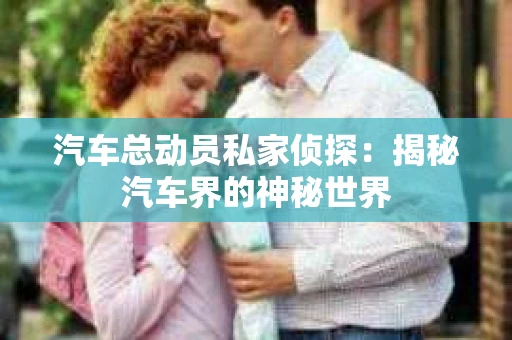 汽车总动员私家侦探：揭秘汽车界的神秘世界